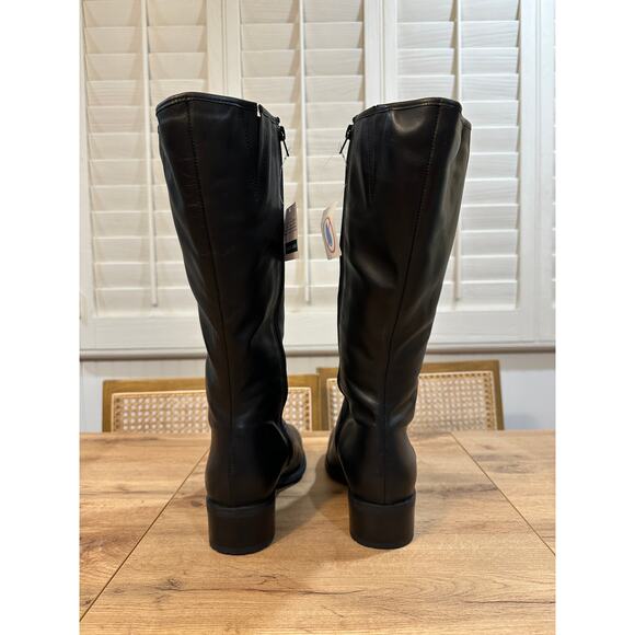 David Tate Superior Black Boots Leather Sz 10.5 WW NWOB Formal Casual Waterproof - Picture 9 of 13